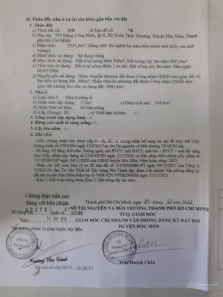 Cần bán đất có nhà xưởng mặt tiền đường đặng công bỉnh, xã xuân thới thượng, hóc môn, tphcm