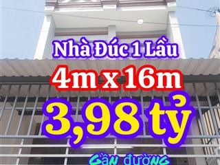Bán nhà đúc 1 lầu 4m x 16m gần ủy ban xã xuân thới đông hóc môn