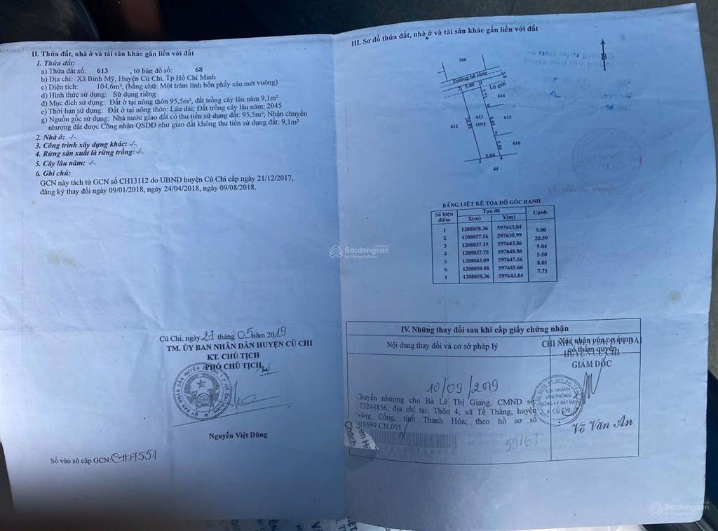 Đất thổ cư, 5x21m, đường hà duy phiên, xã bình mỹ, (củ chi cũ) tphcm, gần cầu rạch tra, giá 2.5 tỷ