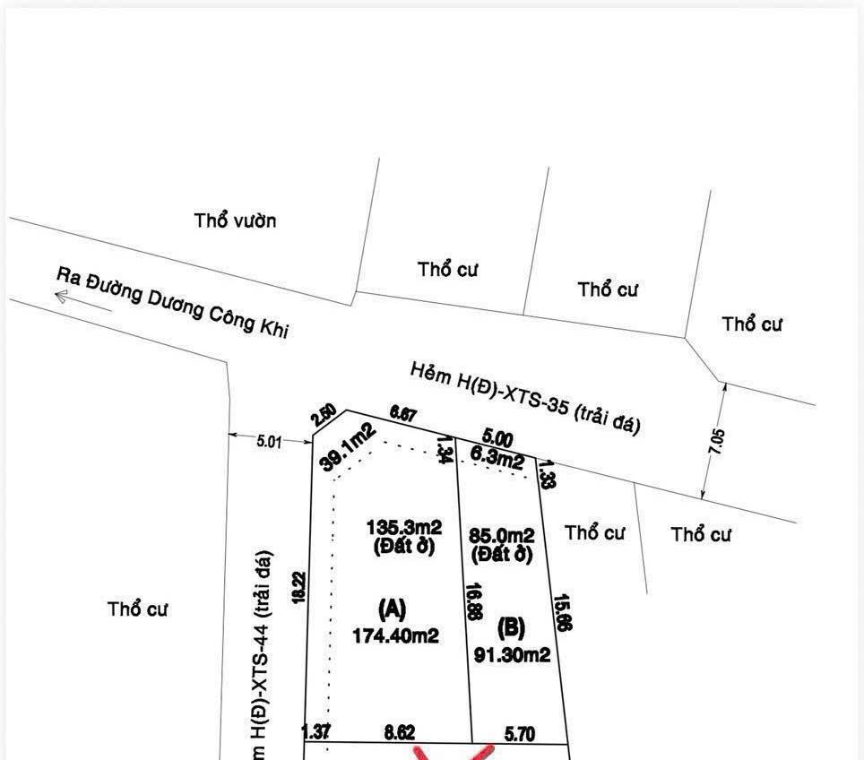 Đất thổ cư 5x18m ở đường nguyễn thị đành, shr