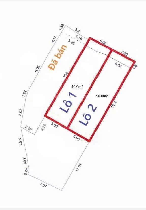 Đất thổ cư 5x18m 1/ đường mỹ huề, gần đường tô ký, shr