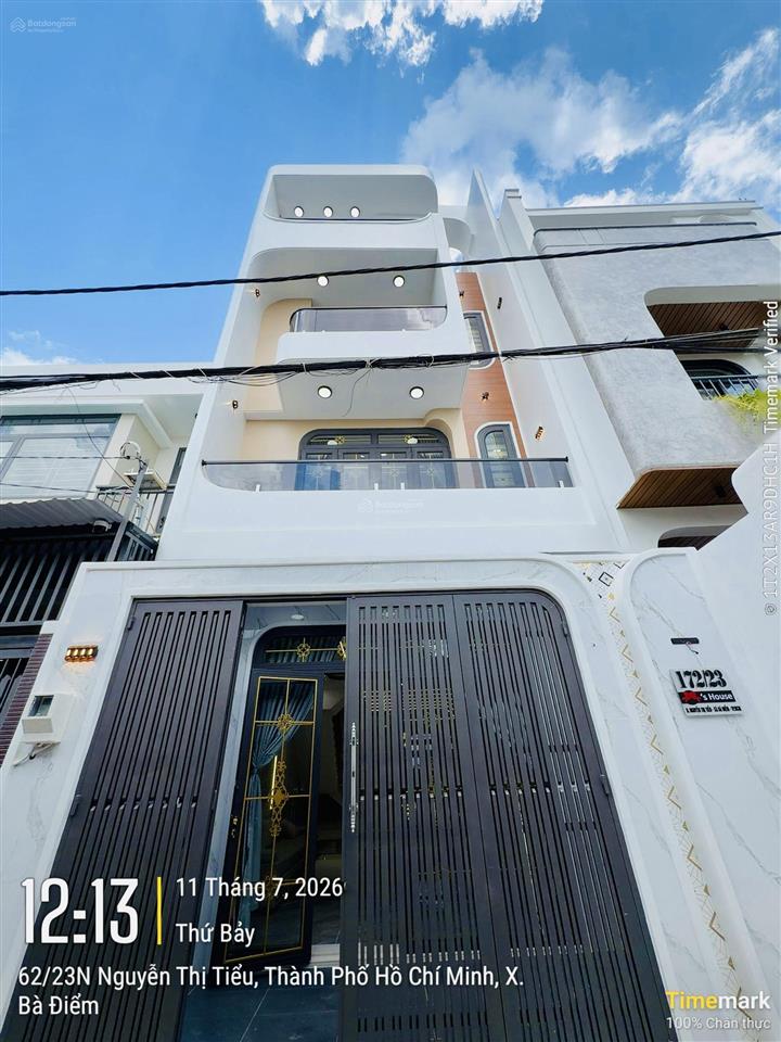 Siêu phẩm mới xây 5x19m gần chợ đầu mối hóc môn
