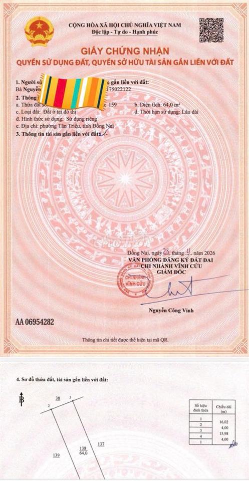 Đất giá rẻ hẻm Nguyễn Ái Quốc, ngay chợ Tân Phong, cv Dương Tử Giang