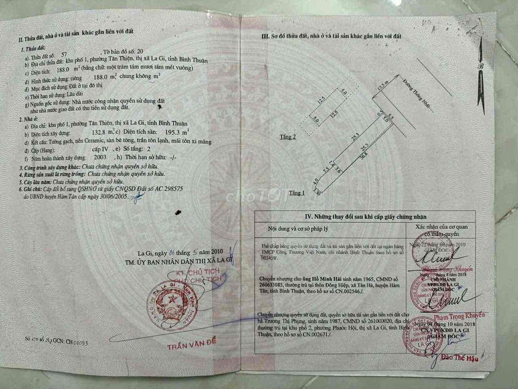 MT KINH DOANH ĐẮC ĐỊA - ĐỐI DIỆN CÔNG TY MAY NHÀ BÈ GIÁ 6,6 tỷ