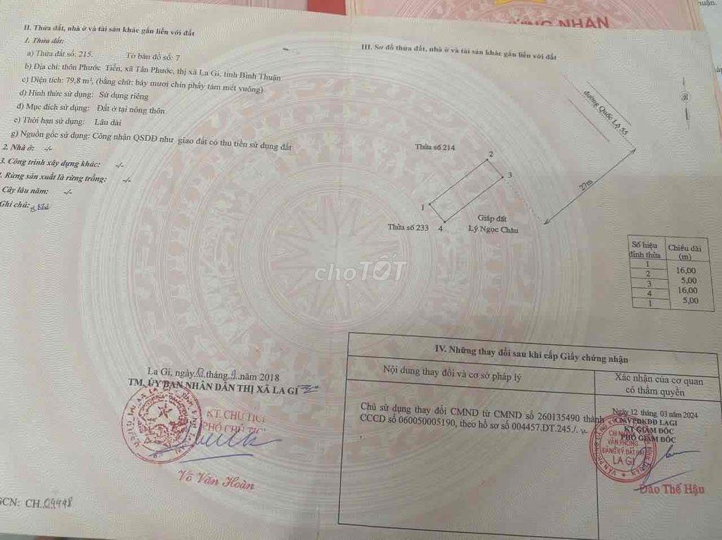 Cơ hội sở hữu vị trí lý tưởng ngay MT Thống Nhất 1,8 tỷ