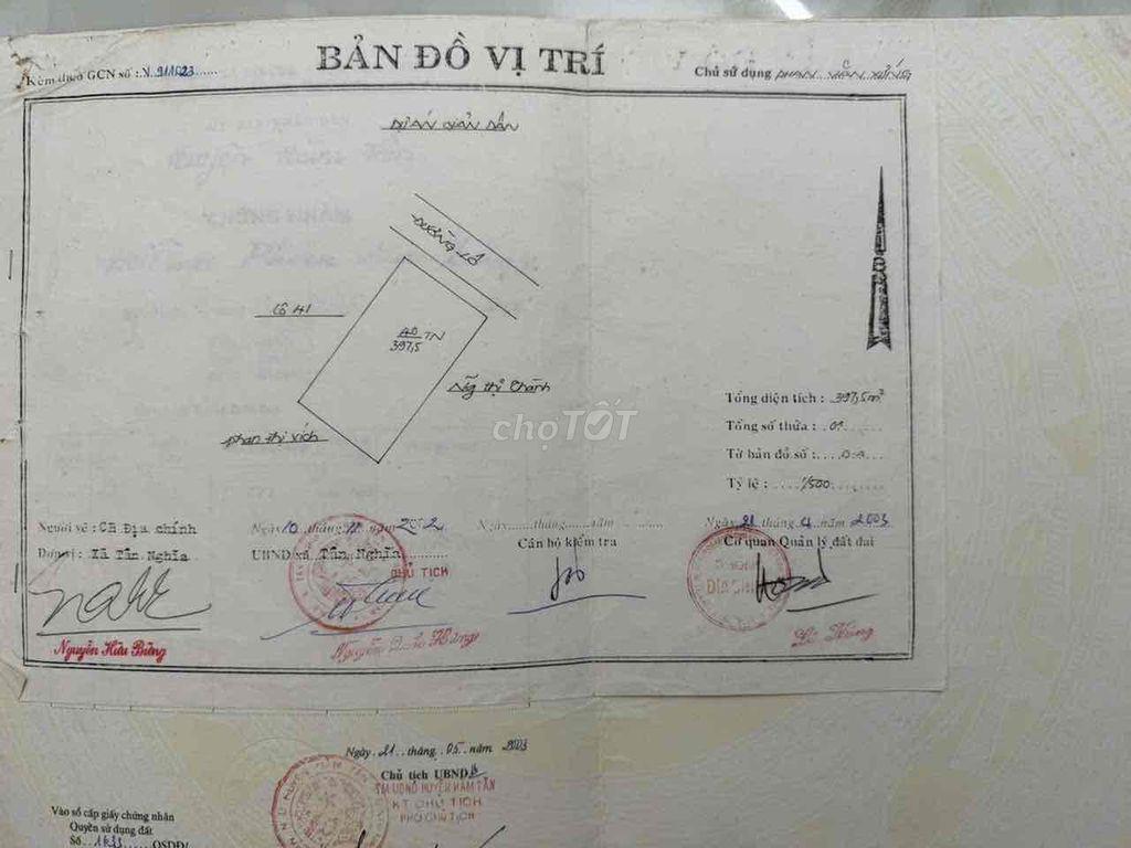 BÁN NHÀ KDC BÀN CỜ SÔNG PHAN – GẦN QUỐC LỘ 55 – FULL THỔ CƯ – GIÁ 1 TỶ