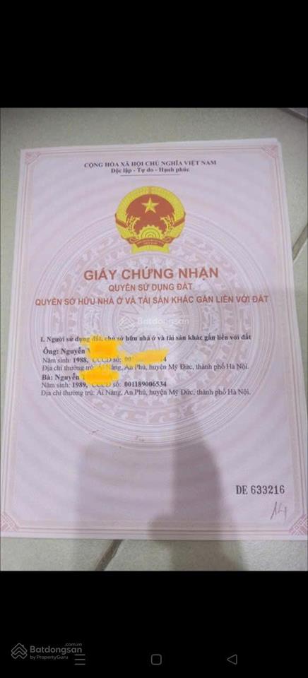 Chính chủ cần bán gấp lô đất 41m² thổ cư  minh kha, thanh oai
