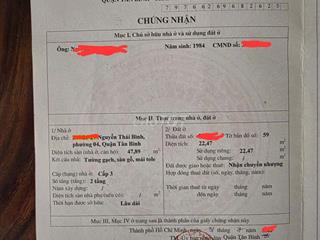 Bán nhà 3 tầng, hẽm thông, trung tâm SG