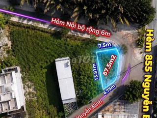 Nền Góc 2 mặt Tiền ,Gần 3 trường Đại Học tại Đường Nguyễn Bình ,Nhà Be