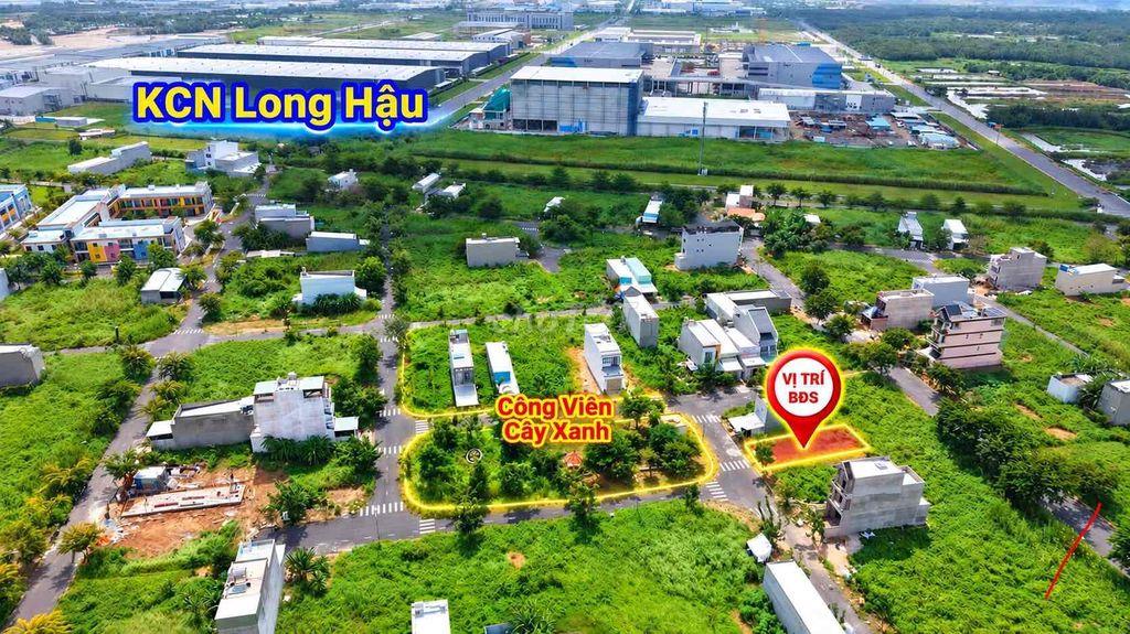 KDC Thái Sơn Long Hậu .Nền Đất 100m2 .View Trực diện công viên