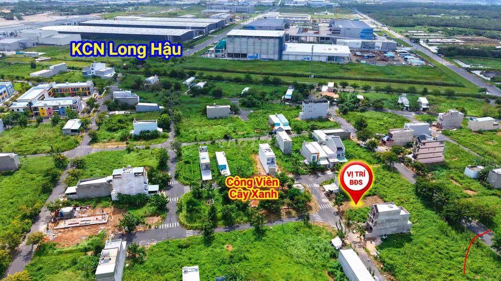 KDC Thái Sơn Long Hậu .Nền Đất 100m2 .View Trực diện công viên