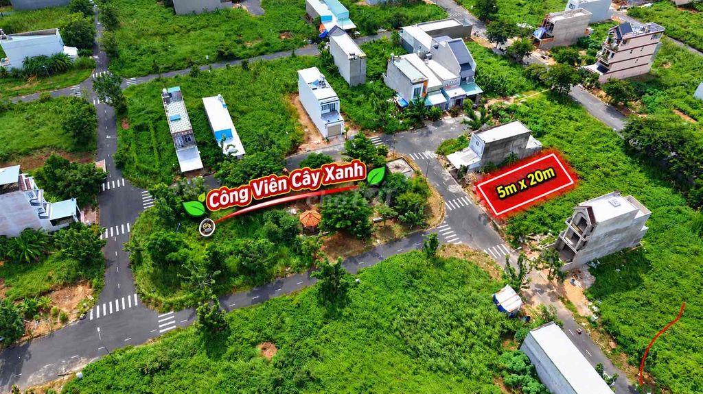 KDC Thái Sơn Long Hậu .Nền Đất 100m2 .View Trực diện công viên