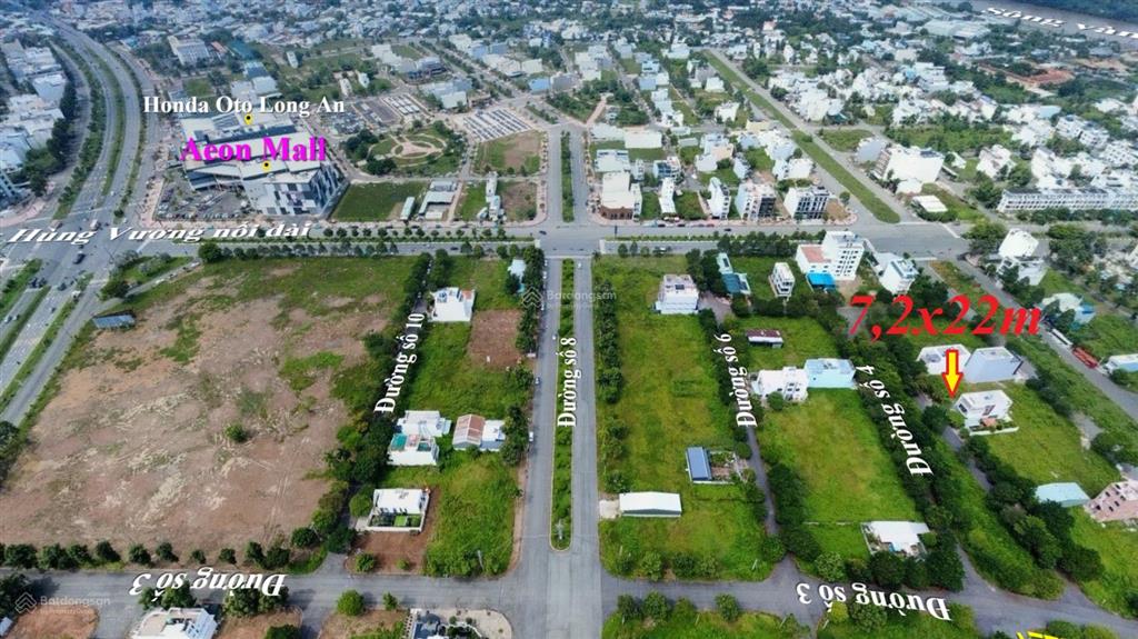 Bán đất 7,2x22m đối diện công viên nội khu, sát bên aeon mall tân an
