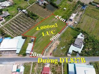 Bán đất mặt tiền đt.827b , dt 4.000m2
