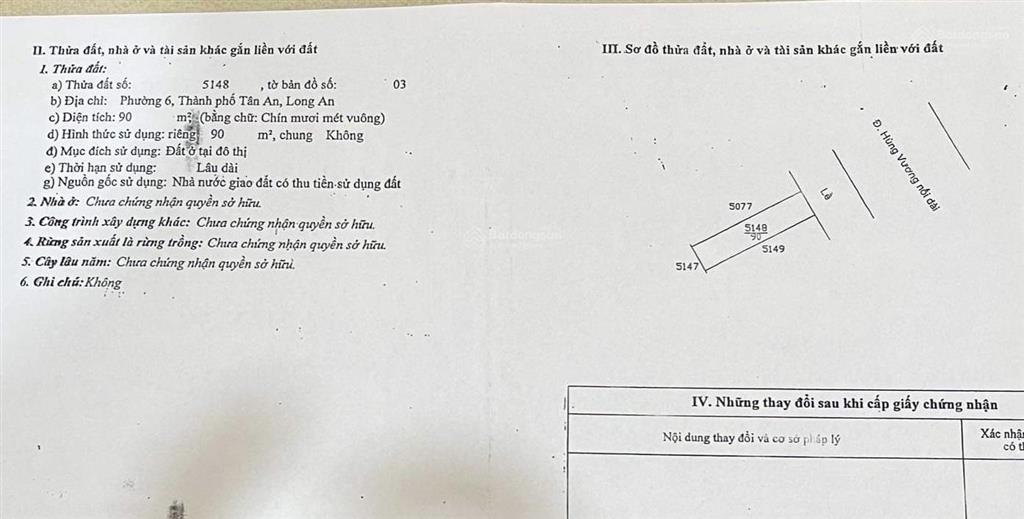 Bán đất mt hùng vương trung tâm tp. tân an