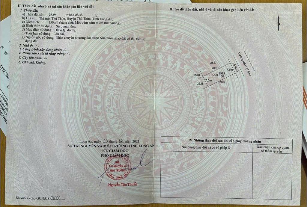 Chỉ 1 tỷ 8 sở hữu ngay lô đất 150m2 đối diện công viên sát trung tâm hành chính thủ thừa