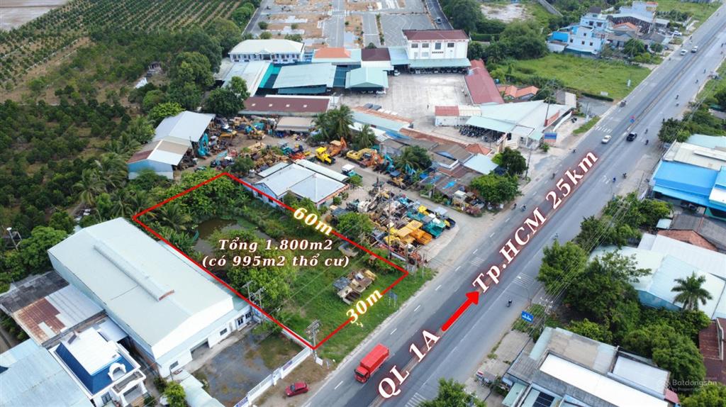 Bán đất mặt tiền quốc lộ 1a, vị trí đẹp gần vòng xoay tân an