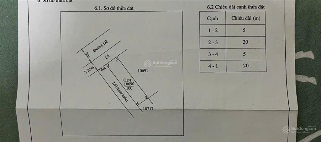 Bán đất đường d2 kdc idico phường 6, cách aeon tân an chỉ 200m