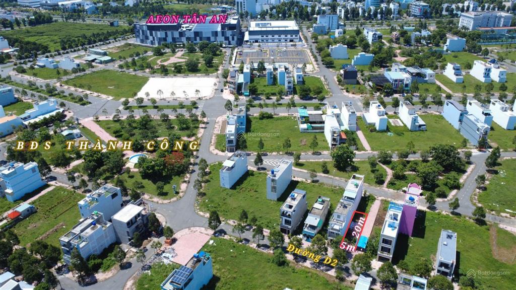 Bán đất đường d2 kdc idico phường 6, cách aeon tân an chỉ 200m