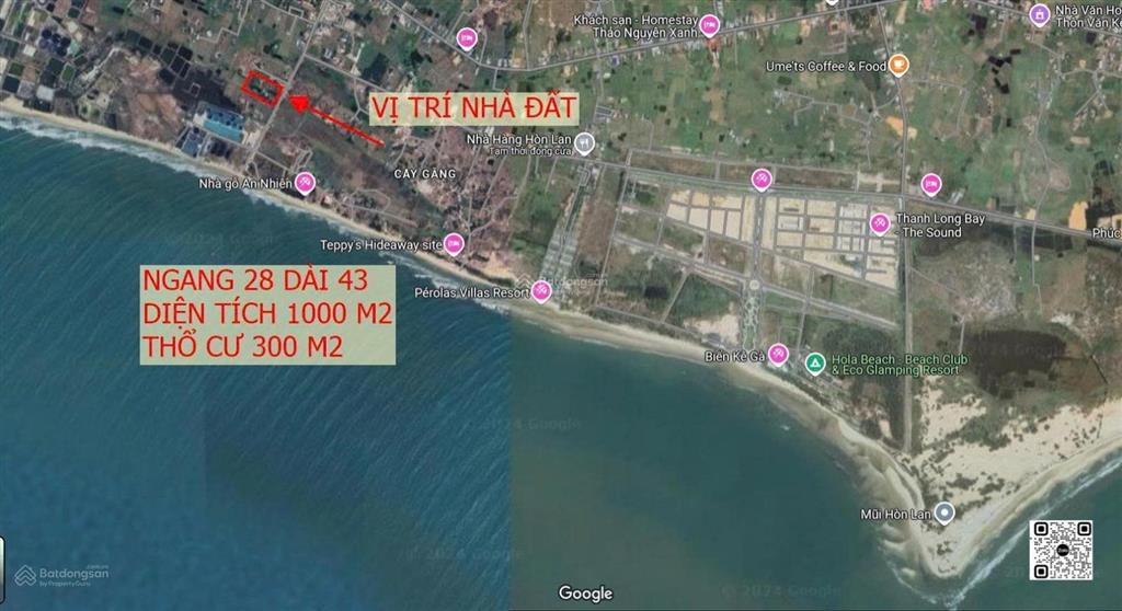 Bán lô góc 2 mặt tiền đường 40m & 20m trục chính xuống biển ngay mũi kê gà