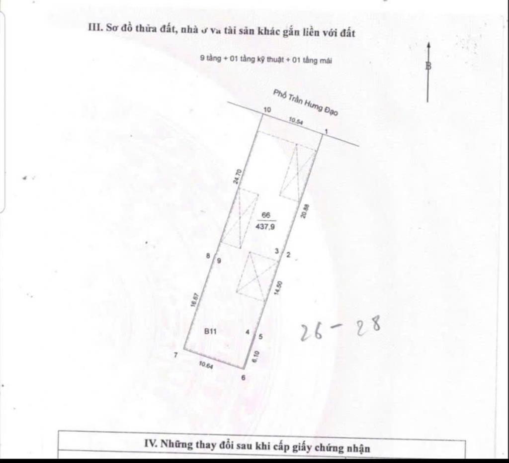 Building mặt phố trần hưng đạo  tòa văn phòng 15 tầng nổi bật hoàn kiếm, 438m2, mt 10.5m, 495 tỷ