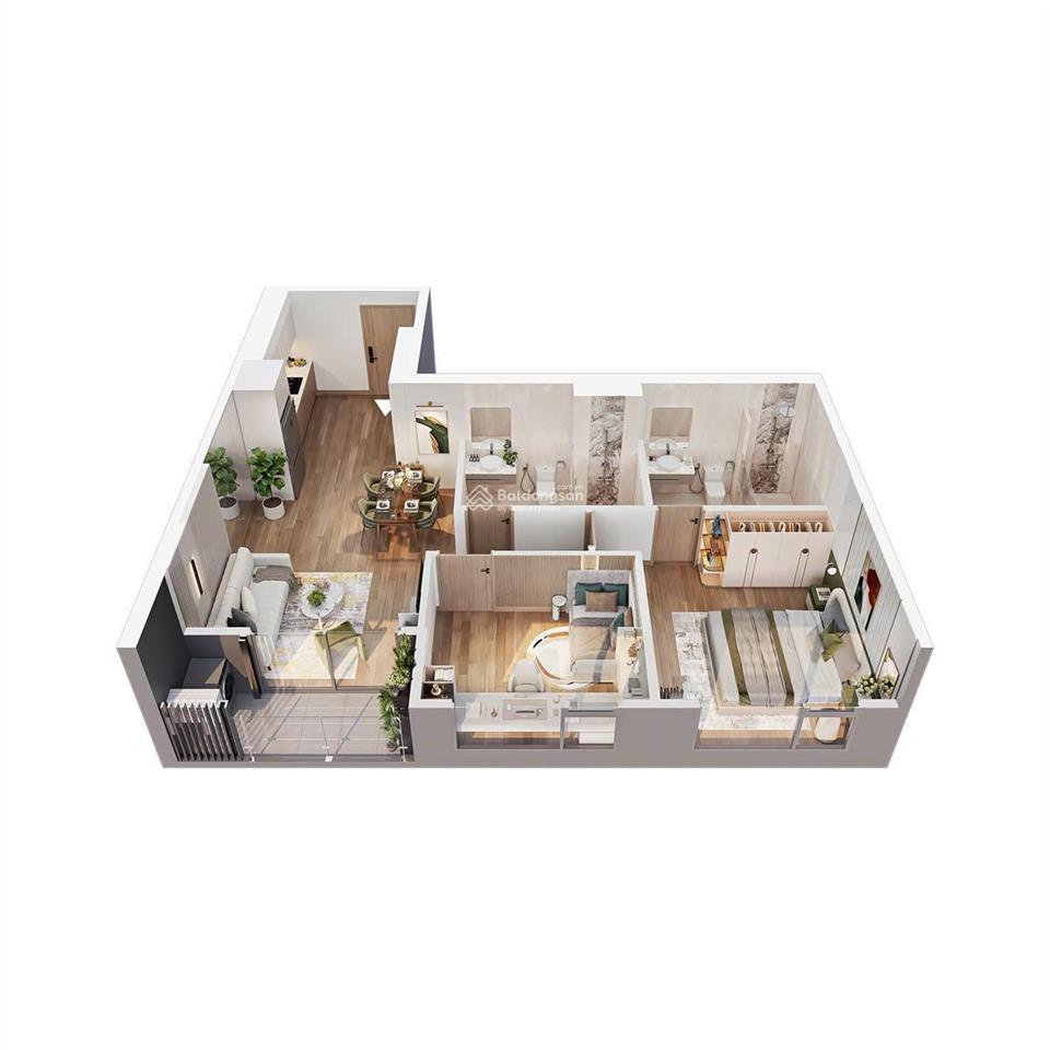 Chính chủ bán căn 2pn masteri grand avenue cổ loa 59,8m2 giá 6,9 tỷ view cầu nhật tân cực thoáng