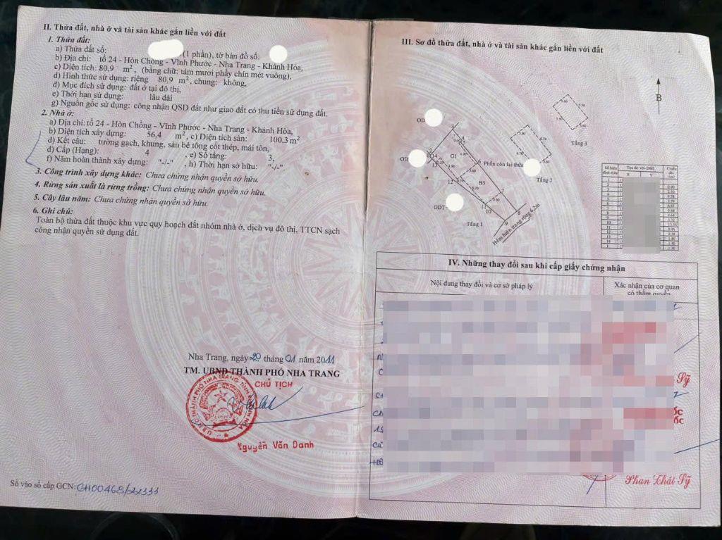 Bán nhà 3 tầng Đ.Nguyễn Đình Chiểu – gần Đại Học Nha Trang