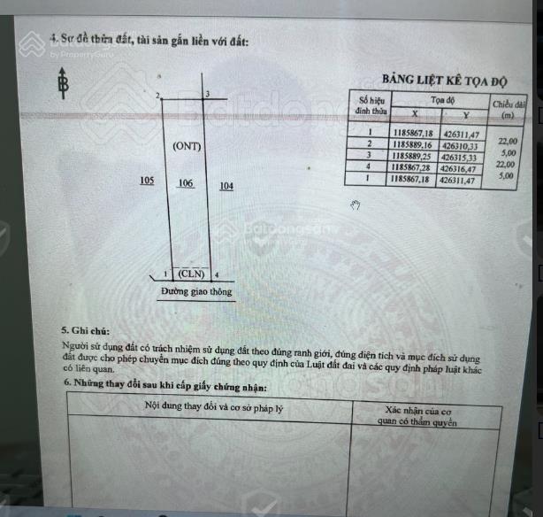 Chính chủ bán đất trong khu dân cư bàu cạn