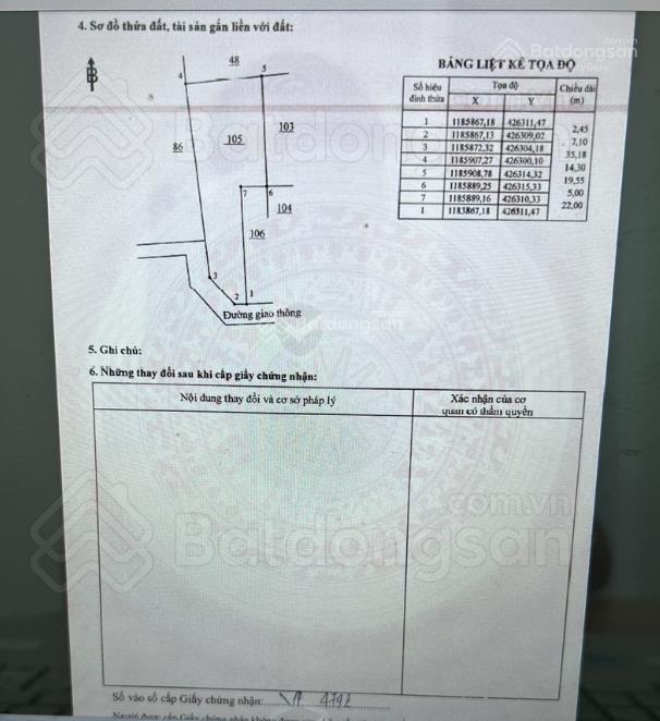 Chính chủ bán đất trong khu dân cư bàu cạn