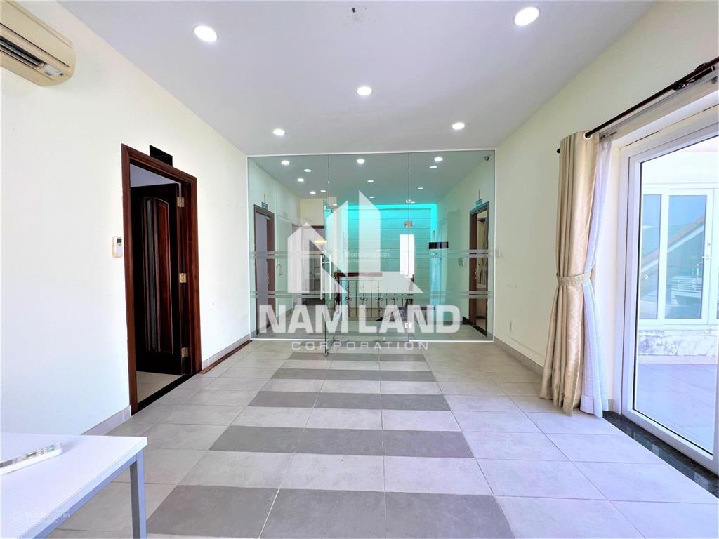 Cho thuê nhà đôi ngang 15m hầm 3 lầu 7 phòng khu compound gần sông sài gòn để ở, văn phòng công ty