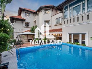 Chị quỳnh cho thuê siêu biệt thự 1300m2 sân vườn hồ bơi 3 lầu 6 phòng full nội thất cao cấp