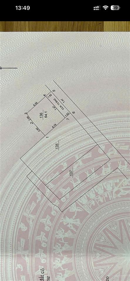 Bán nhânn 64m2 tại thôn lời đường trải nhựa, ô tô 5 chỗ vào đất. mặt tiền rộng. giá 6 tỷ