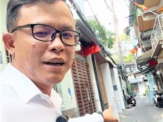 (2.7 tỷ tl) quận 10, nhà 1 sẹc, hẻm 4m, 3 tầng, gần mặt tiền đường hồ thị kỷ