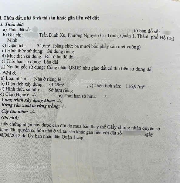 ( 6,68 tỷ tl ) nhà 4 tầng mới đẹp trần đình xu gần mặt tiền..!