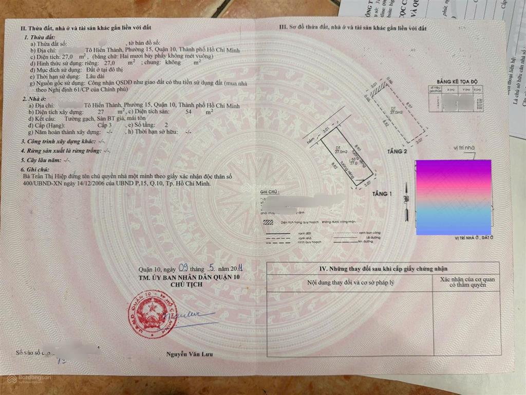 (4,35 tỷ tl) nhà 1 lầu , sát hẻm lớn tô hiến thành