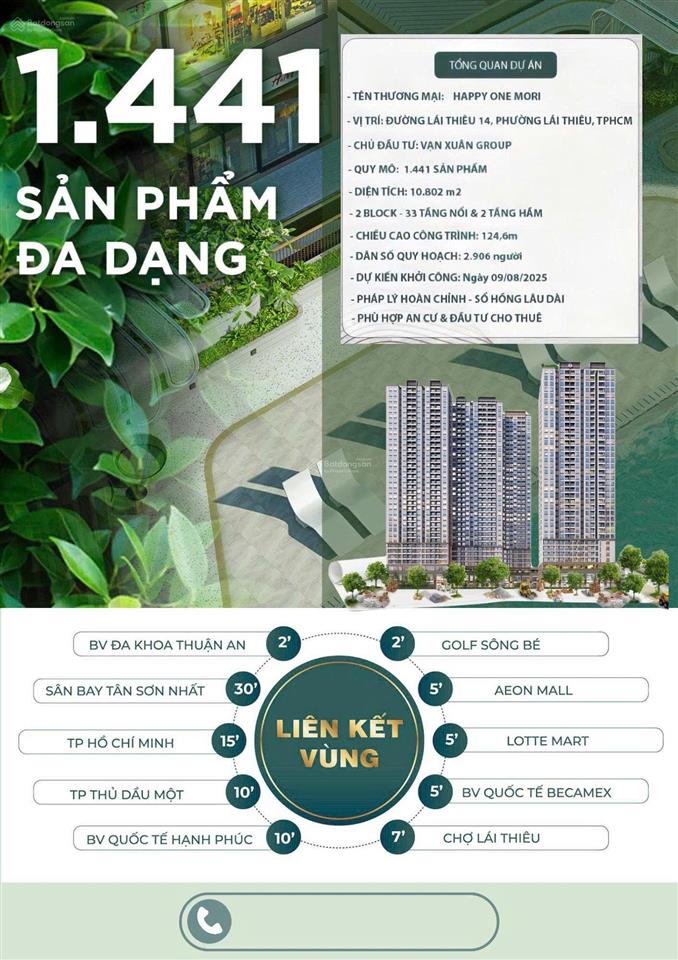 Bán căn hộ 2pn, 2wc, giá cực chất tại happy one mori, thuận an, bình dương, 2,9 tỷ