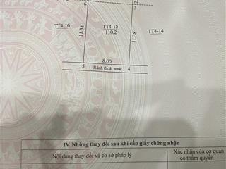 110,2m đấu giá cầu lọc, ngọc tảo giá 6,x tỷ rẻ nhất khu vực.