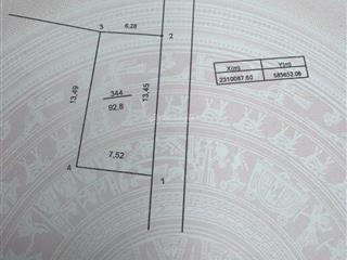 Chính chủ bán, dt 92,8m2, trục chính làng dưỡng hiền