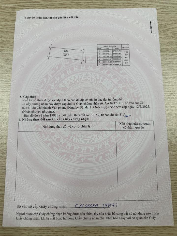 Bán mảnh đất áp góc gần bìa làng và ngã 3 chợ kinh doanh sầm uất thanh trí, xã kim anh, tp hà nội