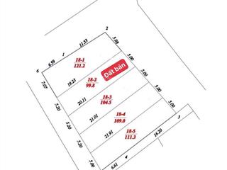 Bán lô áp góc 99,8m2 bìa làng 2 mặt tiền thôn nam cương, xã nội bài, hà nội