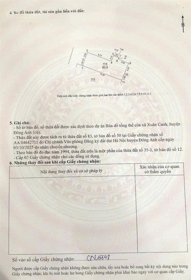 Bán mảnh đất 80,9m2 thôn văn thượng, xã đông anh, hà nội. giá đầu tư  vị trí đẹp