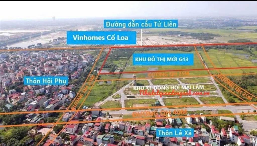 Sở hữu 80m2 đất khu tdc x1 đông hội, đón sóng hạ tầng cầu tứ liên sắp thông, sát vin cổ loa