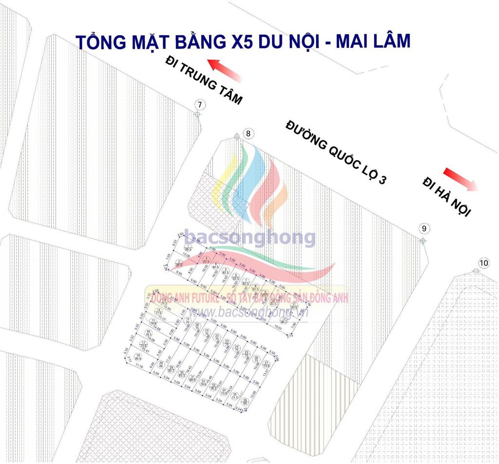 Bán đất đấu giá x5 du nội, mai lâm đón sóng vin yên thường và đường dẫn cầu tứ liên.