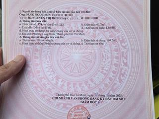 Nhà xây mới chính chủ bán tại hoàng hữu nam, 6,268 tỷ, 63.4m2, view đẹp, uy tín, q9, hcm