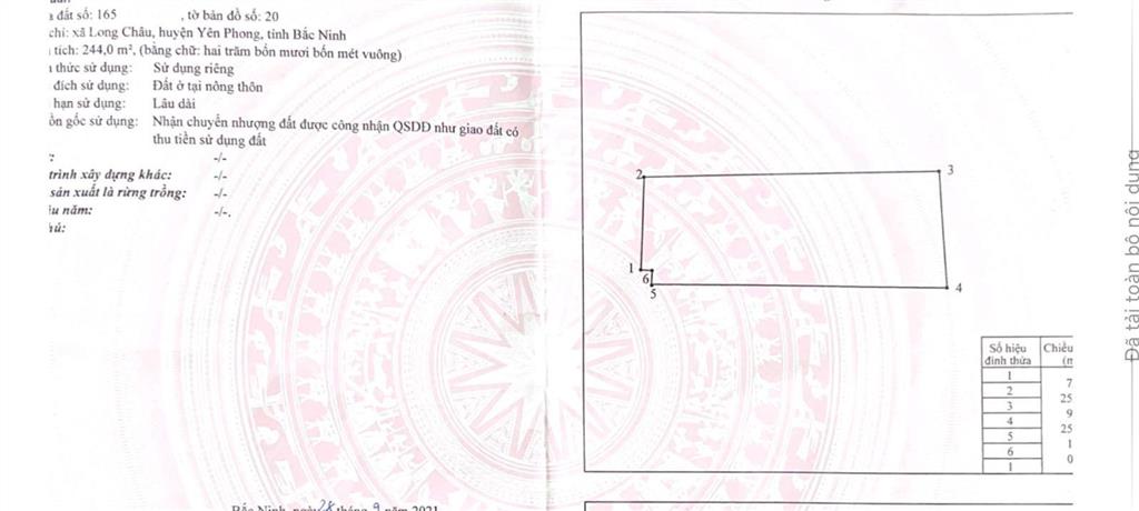 Lô đất đẹp đại chu long châu yên phong, ngõ 2m, gần kcn, giá chỉ 28 triệu/m²
