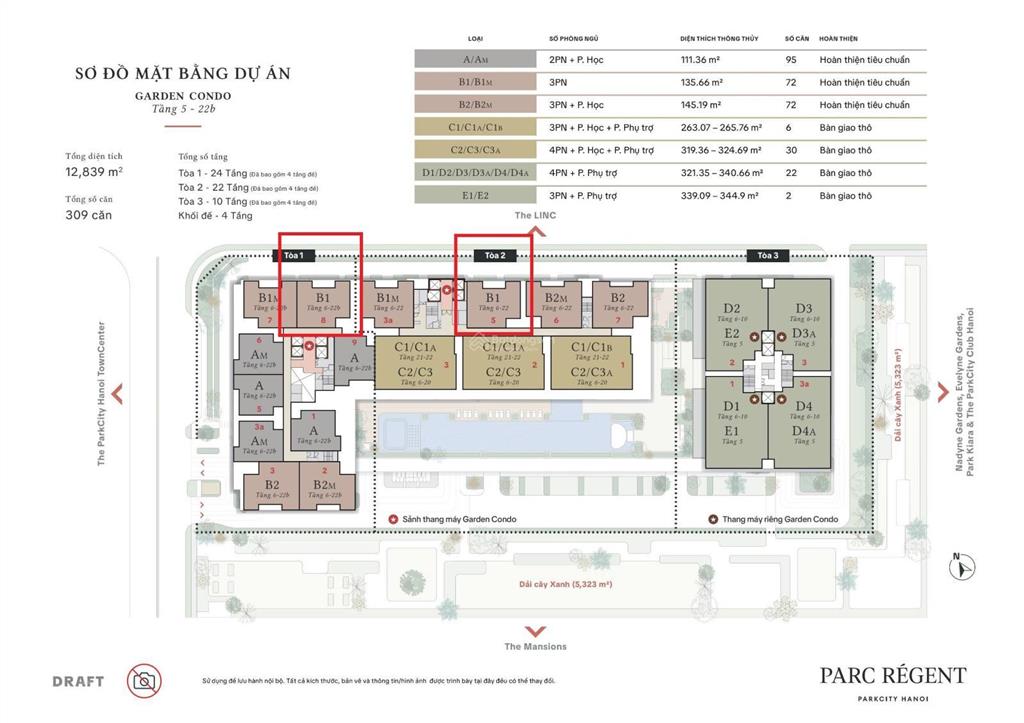 Bán căn hộ 3pn dt 135m2 view lê trọng tấn dự án parc regent trong kđt park city | giá bán 16.5 tỷ