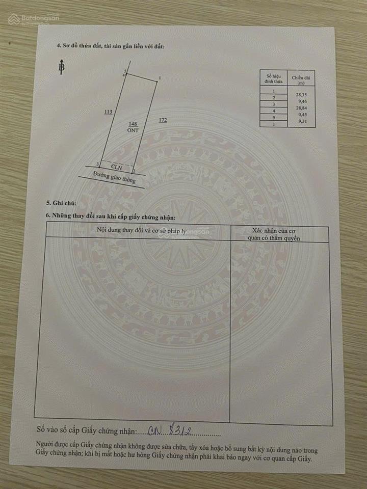 Cần bán 135m2 sổ riêng + thổ cư, giá chỉ 1,7 tỷ thương lượng