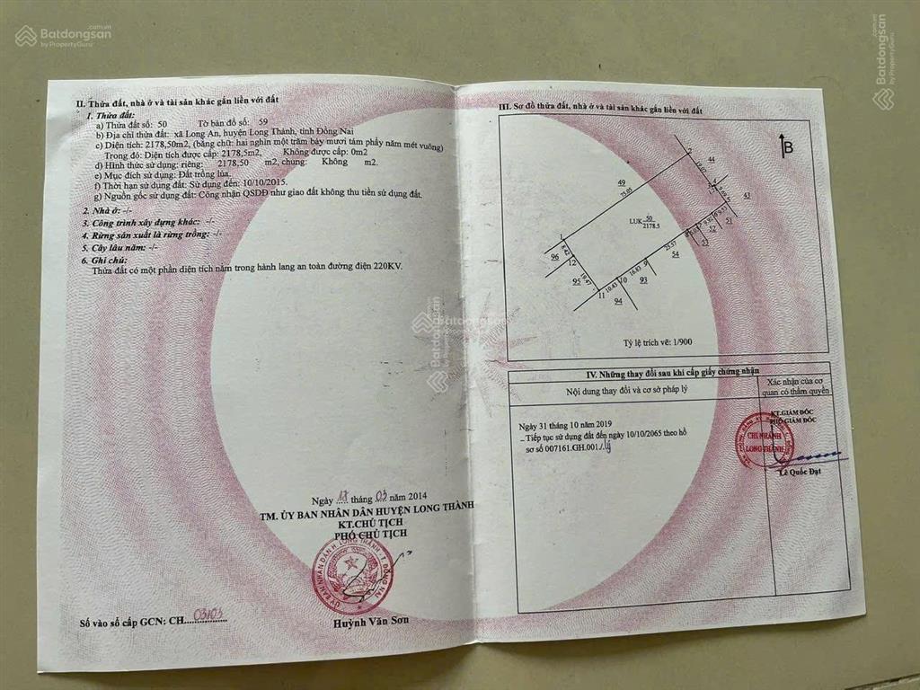 Cần bán 3038m2 xã long an cũ mặt tiền ql51, ngay cổng trước sân bay (giá chỉ hơn 7tr/m2)