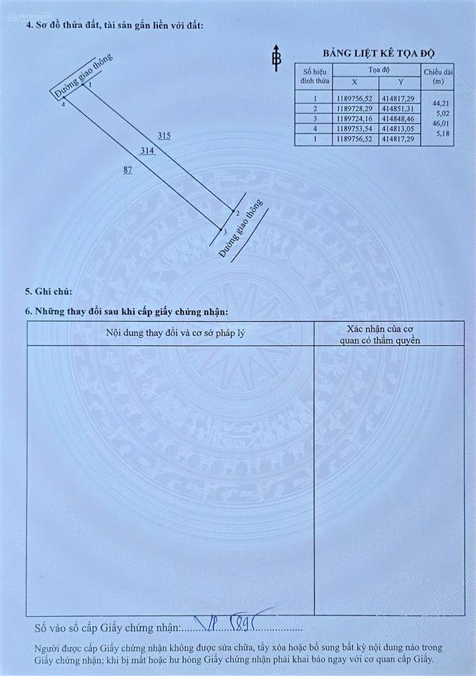 Cần bán lô đất 455m2 thổ cư + sổ riêng giá đầu tư