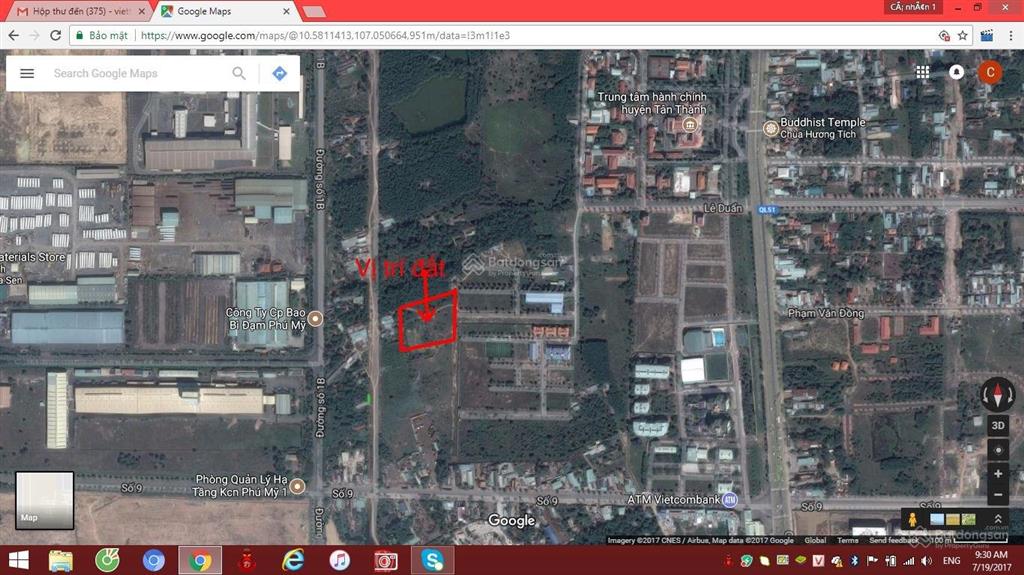 Bán gấp 1ha đất dkv tt phường phú mỹ mua giá chờ đền bù, vừa giữ tài sản vừa khai thác sinh lời
